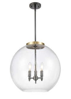 Ballston Three Light Pendant in Black Antique Brass (405|221-3S-BAB-G124-18)