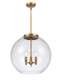 Ballston Three Light Pendant in Brushed Brass (405|221-3S-BB-G124-18)