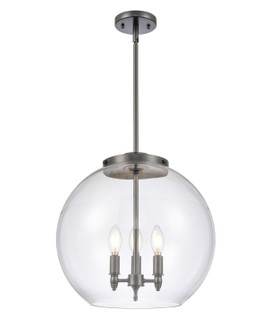 Essex Three Light Pendant in Matte Black (405|221-3S-BK-G122-16)