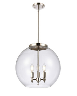 Ballston Three Light Pendant in Polished Nickel (405|221-3S-PN-G122-16)