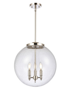 Franklin Restoration Three Light Pendant in Polished Nickel (405|221-3S-PN-G204-16)