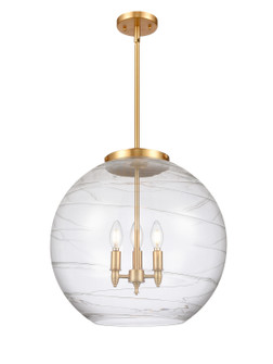 Ballston Three Light Pendant in Satin Gold (405|221-3S-SG-G1213-18)