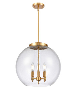 Essex Three Light Pendant in Satin Gold (405|221-3S-SG-G124-16)
