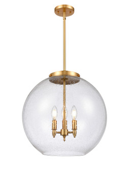 Ballston Three Light Pendant in Satin Gold (405|221-3S-SG-G124-18)