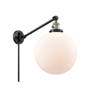 Franklin Restoration One Light Swing Arm Lamp in Black Antique Brass (405|237-BAB-G201-12)