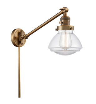 Franklin Restoration One Light Swing Arm Lamp in Brushed Brass (405|237-BB-G322)