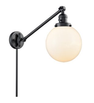 Franklin Restoration One Light Swing Arm Lamp in Matte Black (405|237-BK-G201-8)