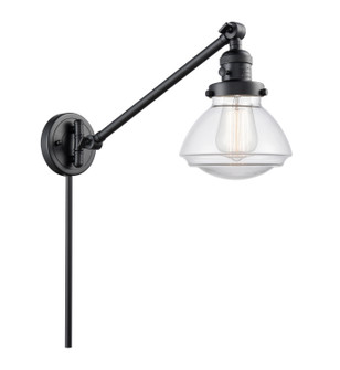 Franklin Restoration One Light Swing Arm Lamp in Matte Black (405|237-BK-G322)