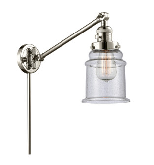 Franklin Restoration One Light Swing Arm Lamp in Polished Nickel (405|237-PN-G184)