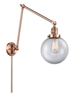 Franklin Restoration One Light Swing Arm Lamp in Antique Copper (405|238-AC-G202-8)