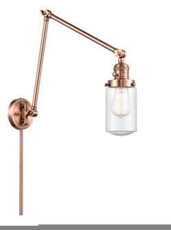 Franklin Restoration LED Swing Arm Lamp in Antique Copper (405|238-AC-G314-LED)