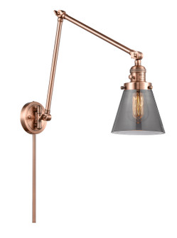 Franklin Restoration One Light Swing Arm Lamp in Antique Copper (405|238-AC-G63)