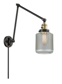 Franklin Restoration One Light Swing Arm Lamp in Black Antique Brass (405|238-BAB-G262)