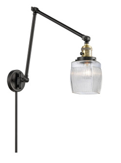 Franklin Restoration One Light Swing Arm Lamp in Black Antique Brass (405|238-BAB-G302)