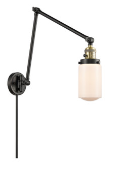 Franklin Restoration One Light Swing Arm Lamp in Black Antique Brass (405|238-BAB-G311)