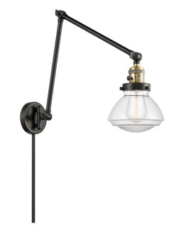 Franklin Restoration One Light Swing Arm Lamp in Black Antique Brass (405|238-BAB-G322)