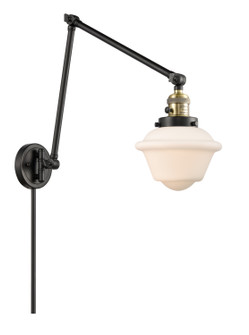 Franklin Restoration One Light Swing Arm Lamp in Black Antique Brass (405|238-BAB-G531)