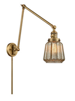 Franklin Restoration One Light Swing Arm Lamp in Brushed Brass (405|238-BB-G146)