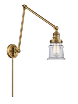 Franklin Restoration One Light Swing Arm Lamp in Brushed Brass (405|238-BB-G182S)