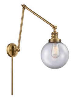 Franklin Restoration One Light Swing Arm Lamp in Brushed Brass (405|238-BB-G202-8)