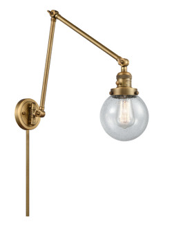 Franklin Restoration One Light Swing Arm Lamp in Brushed Brass (405|238-BB-G204-6)