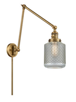 Franklin Restoration One Light Swing Arm Lamp in Brushed Brass (405|238-BB-G262)