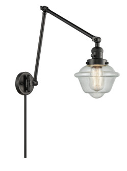 Franklin Restoration One Light Swing Arm Lamp in Matte Black (405|238-BK-G534)