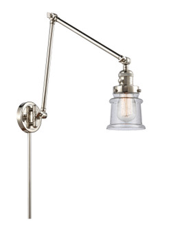 Franklin Restoration One Light Swing Arm Lamp in Polished Nickel (405|238-PN-G184S)