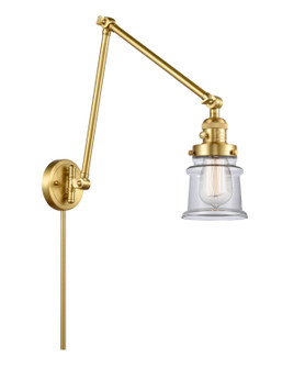 Franklin Restoration One Light Swing Arm Lamp in Satin Gold (405|238-SG-G182S)