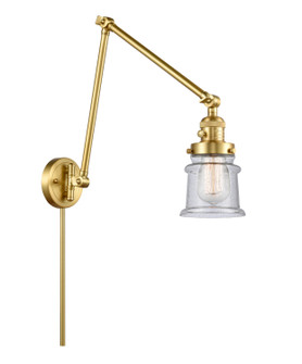 Franklin Restoration One Light Swing Arm Lamp in Satin Gold (405|238-SG-G184S)