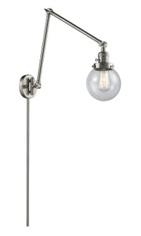 Franklin Restoration LED Swing Arm Lamp in Brushed Satin Nickel (405|238-SN-G204-6-LED)