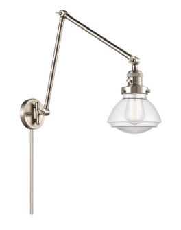Franklin Restoration One Light Swing Arm Lamp in Brushed Satin Nickel (405|238-SN-G322)