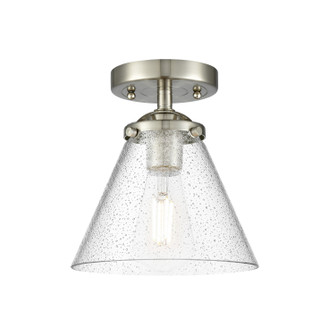Nouveau One Light Semi-Flush Mount in Brushed Satin Nickel (405|284-1C-SN-G44)