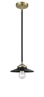 Nouveau One Light Mini Pendant in Black Antique Brass (405|284-1S-BAB-M6-BK)