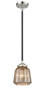 Nouveau One Light Mini Pendant in Black Polished Nickel (405|284-1S-BPN-G146)