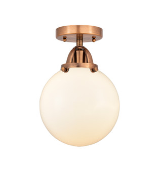 Nouveau 2 LED Semi-Flush Mount in Antique Copper (405|288-1C-AC-G201-8-LED)