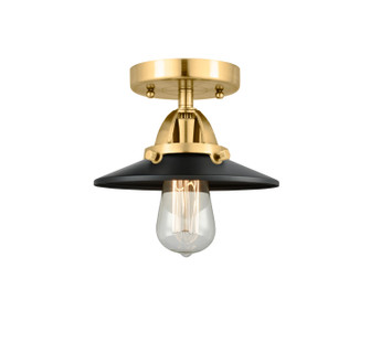 Nouveau 2 One Light Semi-Flush Mount in Satin Gold (405|288-1C-SG-M6-BK)