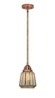 Nouveau 2 LED Mini Pendant in Antique Copper (405|288-1S-AC-G146-LED)