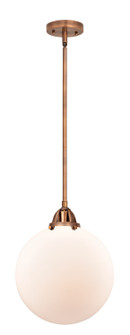 Nouveau 2 LED Mini Pendant in Antique Copper (405|288-1S-AC-G201-12-LED)