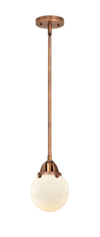 Nouveau 2 LED Mini Pendant in Antique Copper (405|288-1S-AC-G201-6-LED)