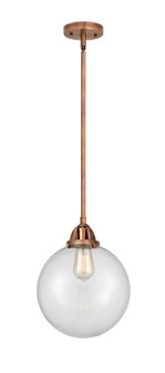 Nouveau 2 One Light Mini Pendant in Antique Copper (405|288-1S-AC-G202-10)