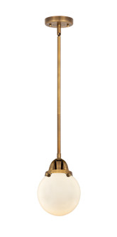 Nouveau 2 LED Mini Pendant in Brushed Brass (405|288-1S-BB-G201-6-LED)