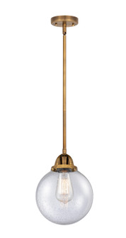Nouveau 2 LED Mini Pendant in Brushed Brass (405|288-1S-BB-G204-8-LED)