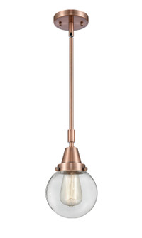 Caden LED Mini Pendant in Antique Copper (405|447-1S-AC-G202-6-LED)