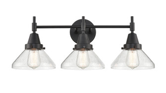 Caden Three Light Bath Vanity in Matte Black (405|447-3W-BK-G4474)