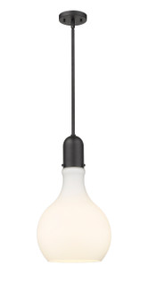 Auralume One Light Mini Pendant in Matte Black (405|492-1S-BK-G581-12)