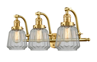Franklin Restoration Three Light Bath Vanity in Satin Gold (405|515-3W-SG-G142)