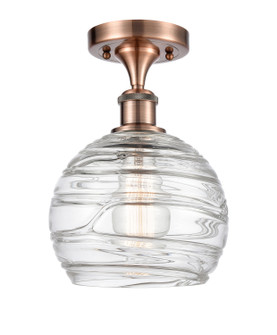 Ballston One Light Semi-Flush Mount in Antique Copper (405|516-1C-AC-G1213-8)