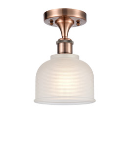 Ballston LED Semi-Flush Mount in Antique Copper (405|516-1C-AC-G411-LED)