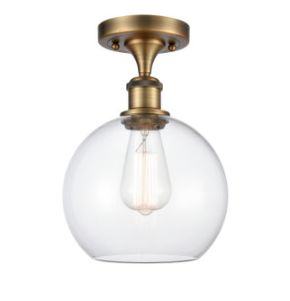 Ballston One Light Semi-Flush Mount in Brushed Brass (405|516-1C-BB-G122-8)